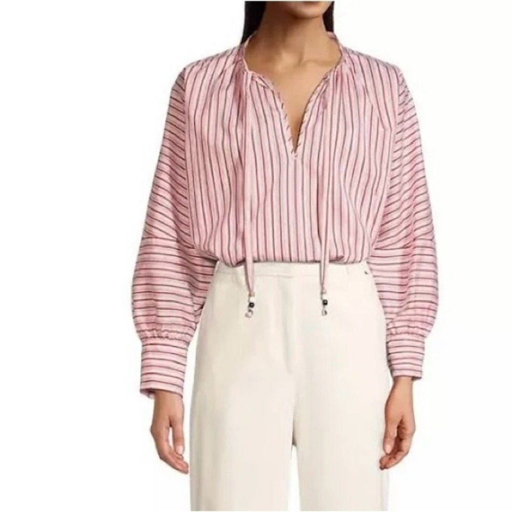 Boss By Hugo Boss Bateco Stripe Blouse Old Money Quiet Luxury Career Office Chic